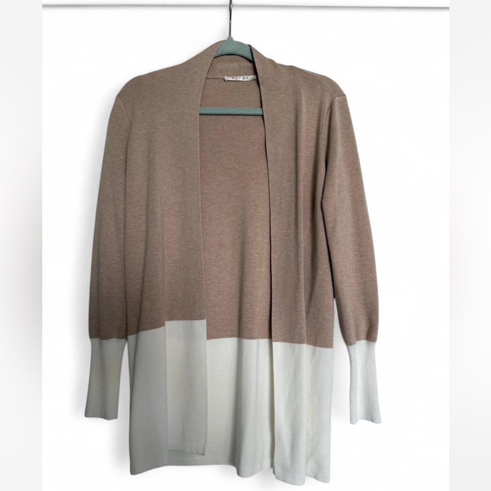 Cyrus Tan and Cream Women's Cardigan